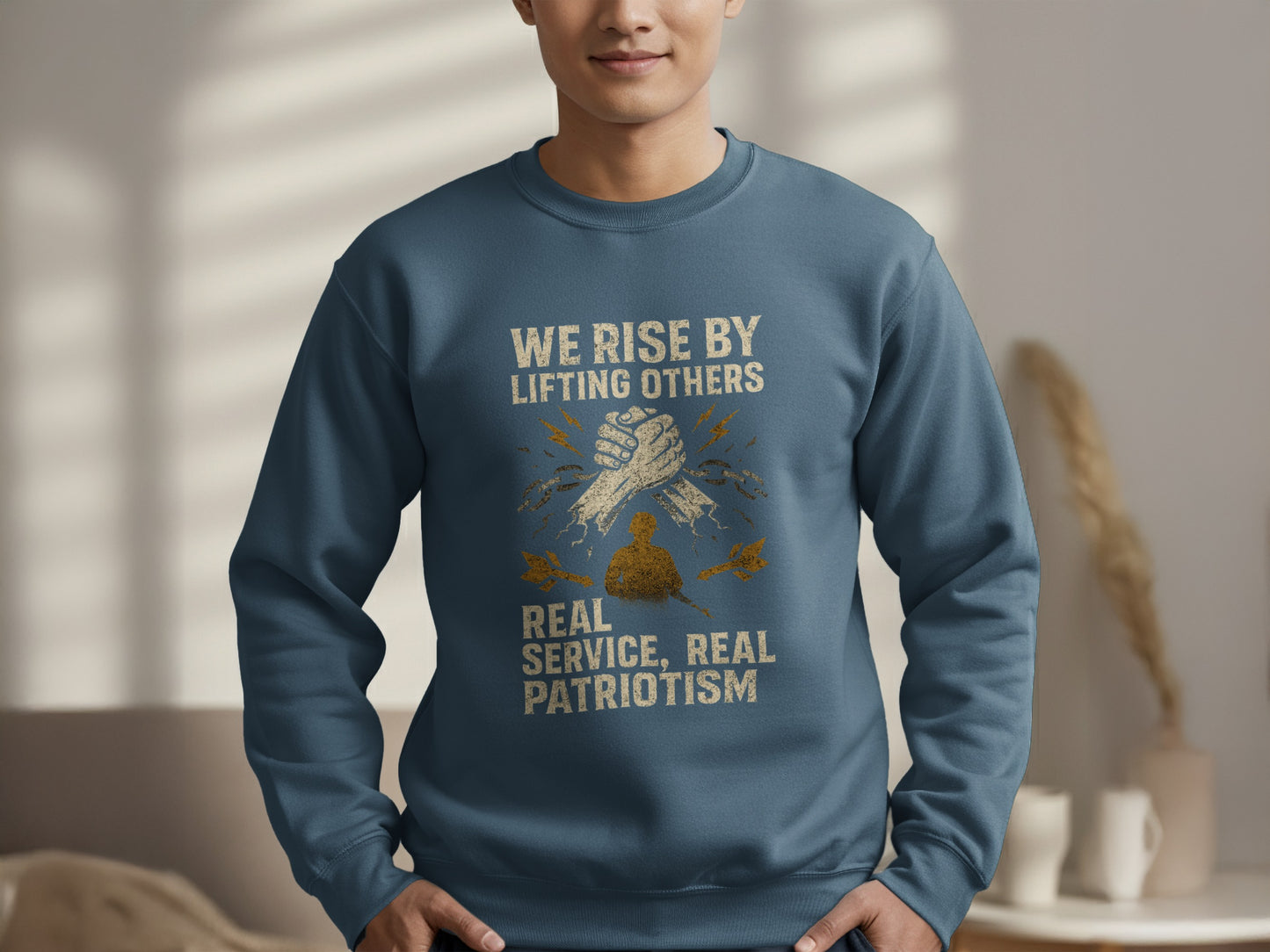 We Rise By Lifting Others Real Patriotism Product Type