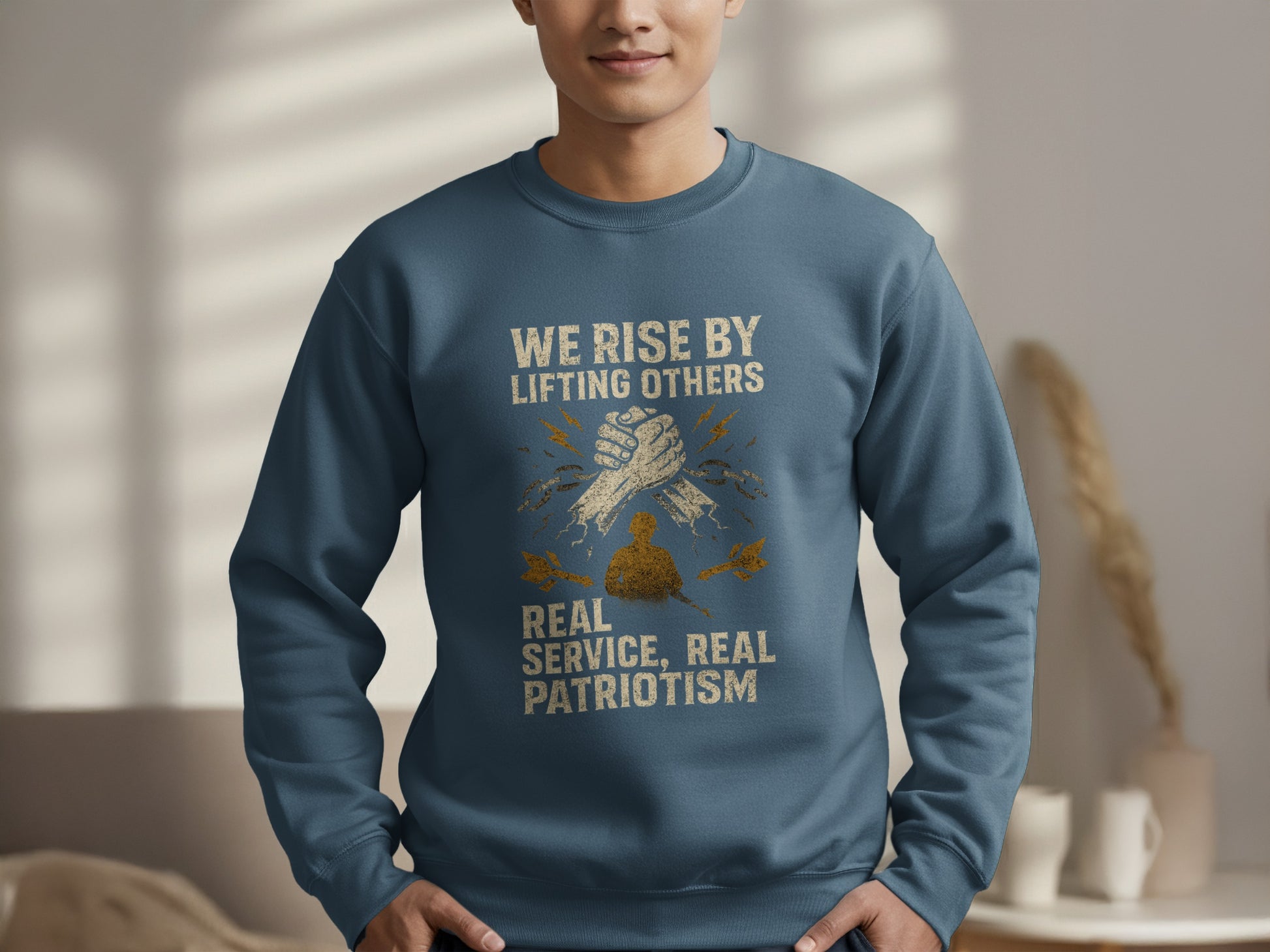 We Rise By Lifting Others Real Patriotism Product Type