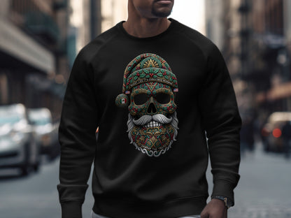 Santa Skull Ugly Christmas Sweatshirt Apparel