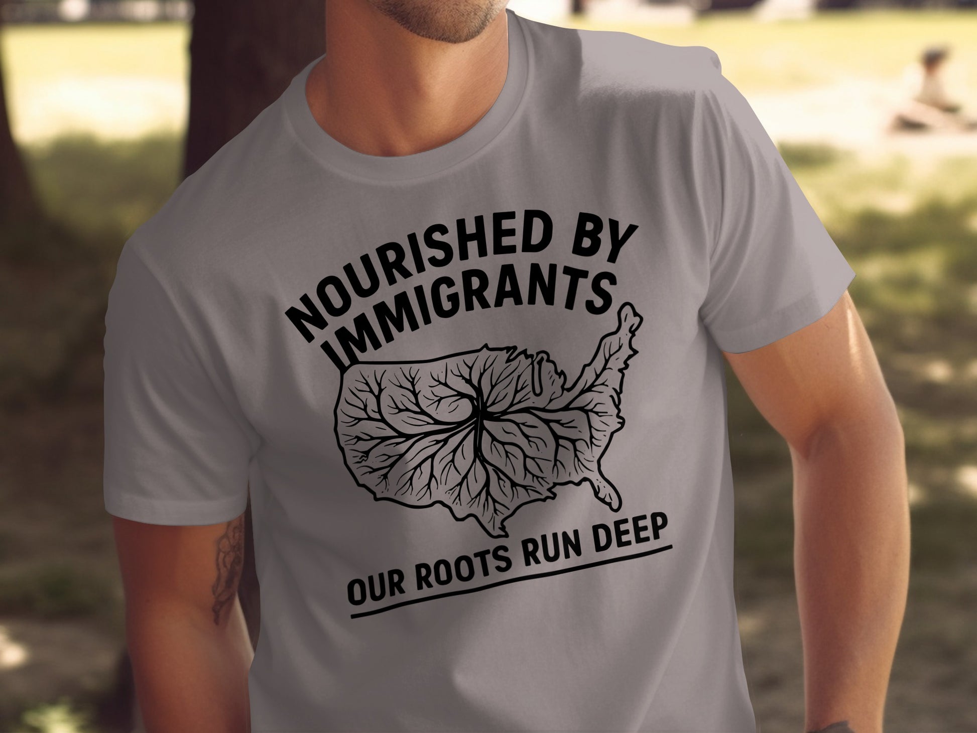 Nourished By Immigrants Our Roots Run Deep T-Shirt