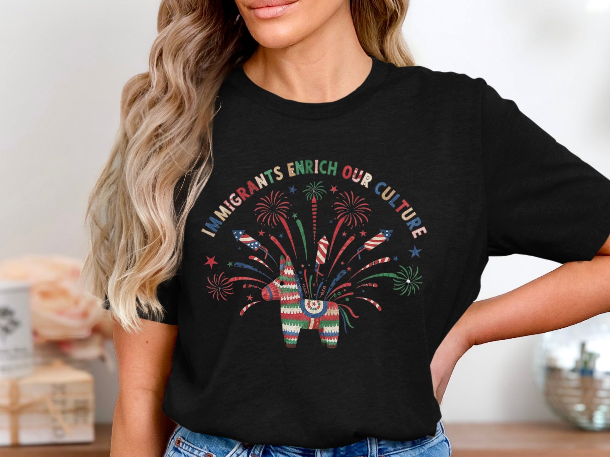 Immigrants Enrich Our Culture Colorful T-shirt