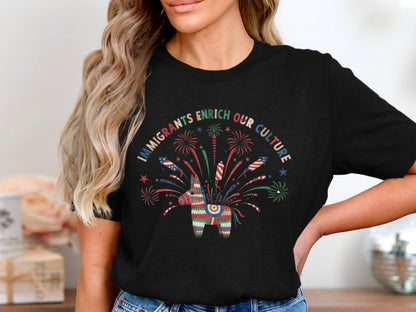 Immigrants Enrich Our Culture Colorful T-shirt
