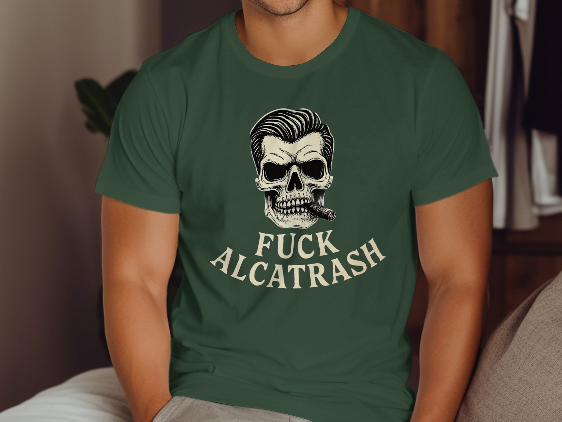 Fuck Alcatrash Skull Design T-Shirt product type