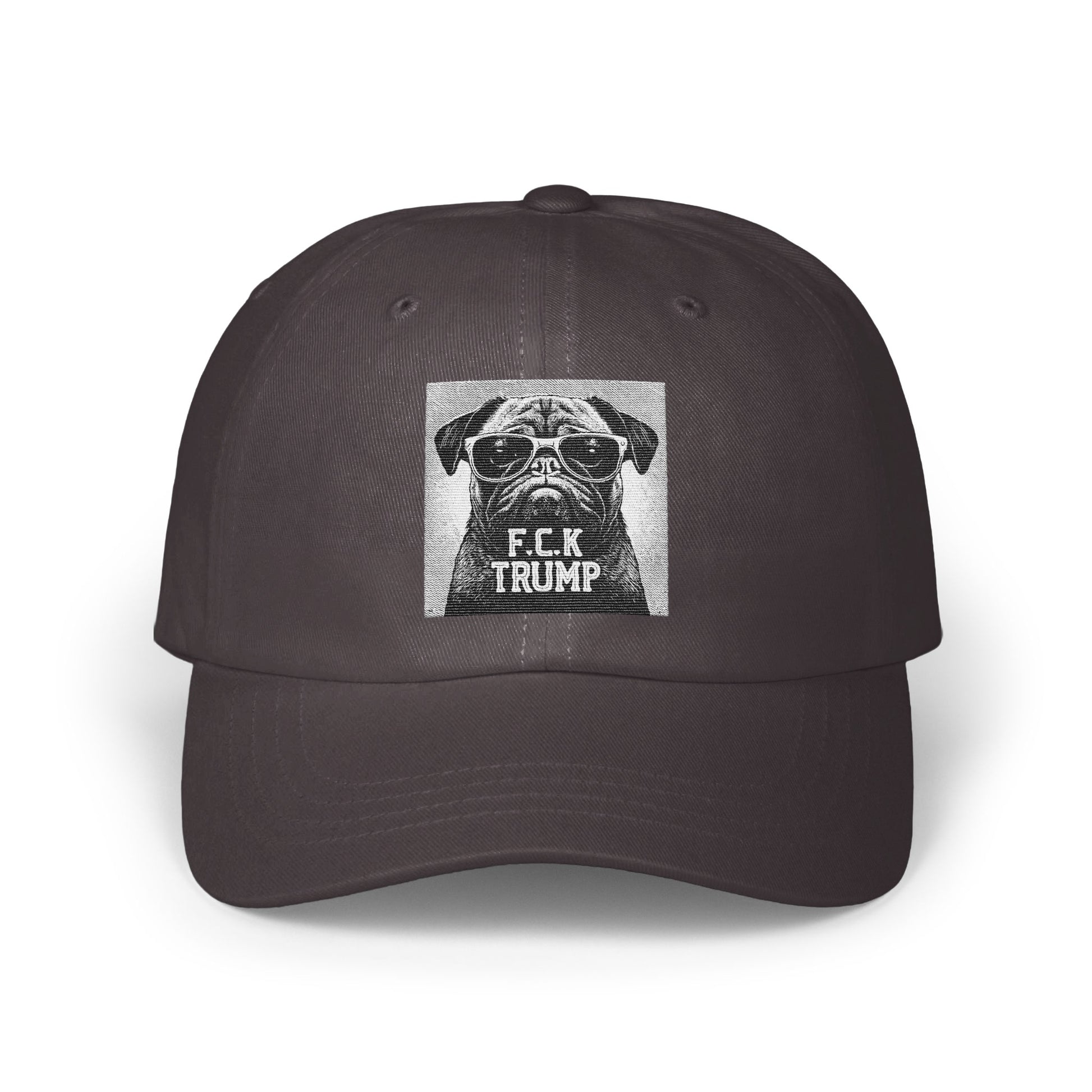 Funny Pug F.CK Trump Embroidered Unisex Hat product type