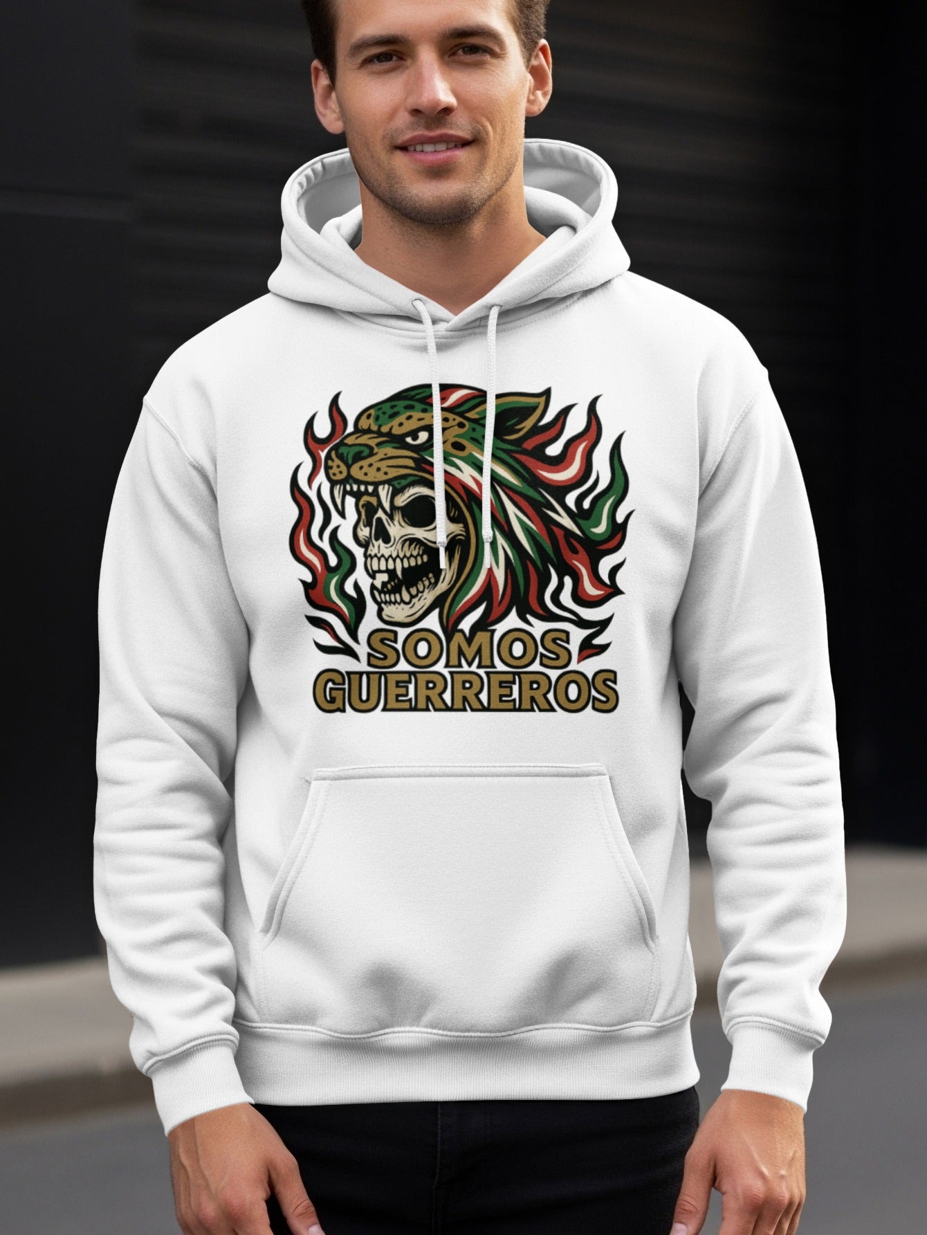 Somos Guerreros Skull Graphic Hoodie