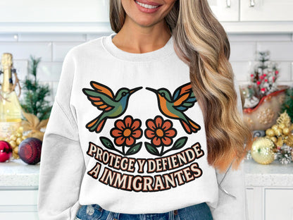 Colorful Birds and Flowers Immigrants Sweatshirt product type