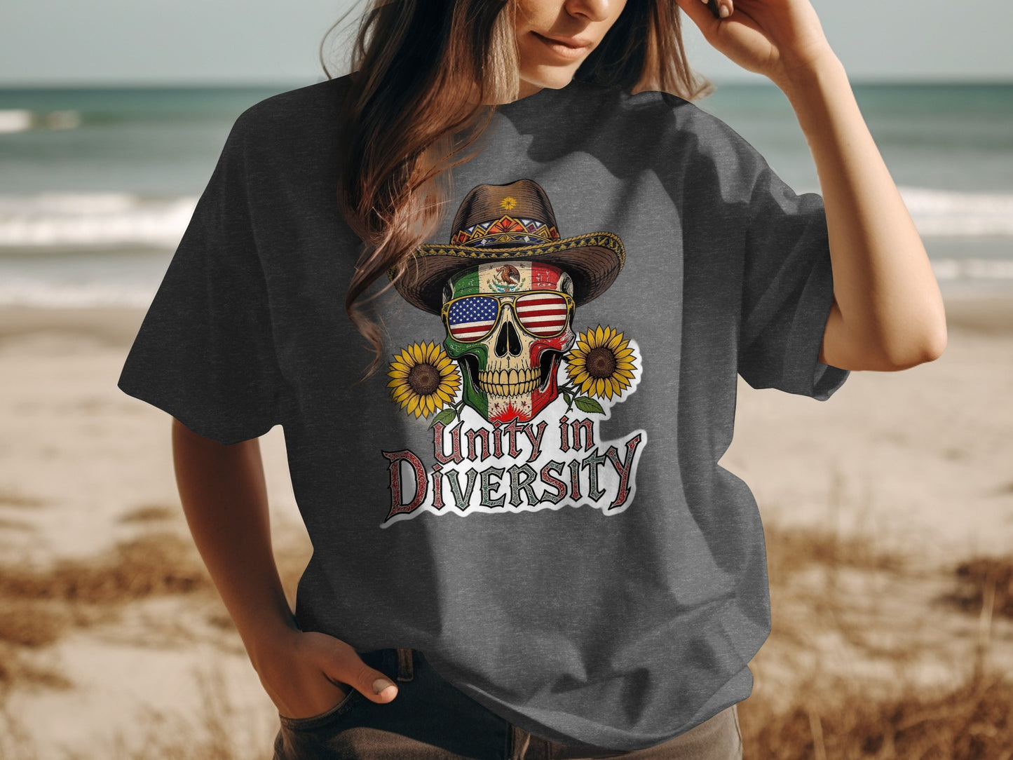 Unity in Diversity Skull Graphic T-Shirt product type