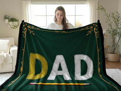Custom Name Personalized Dad Design Blanket product type