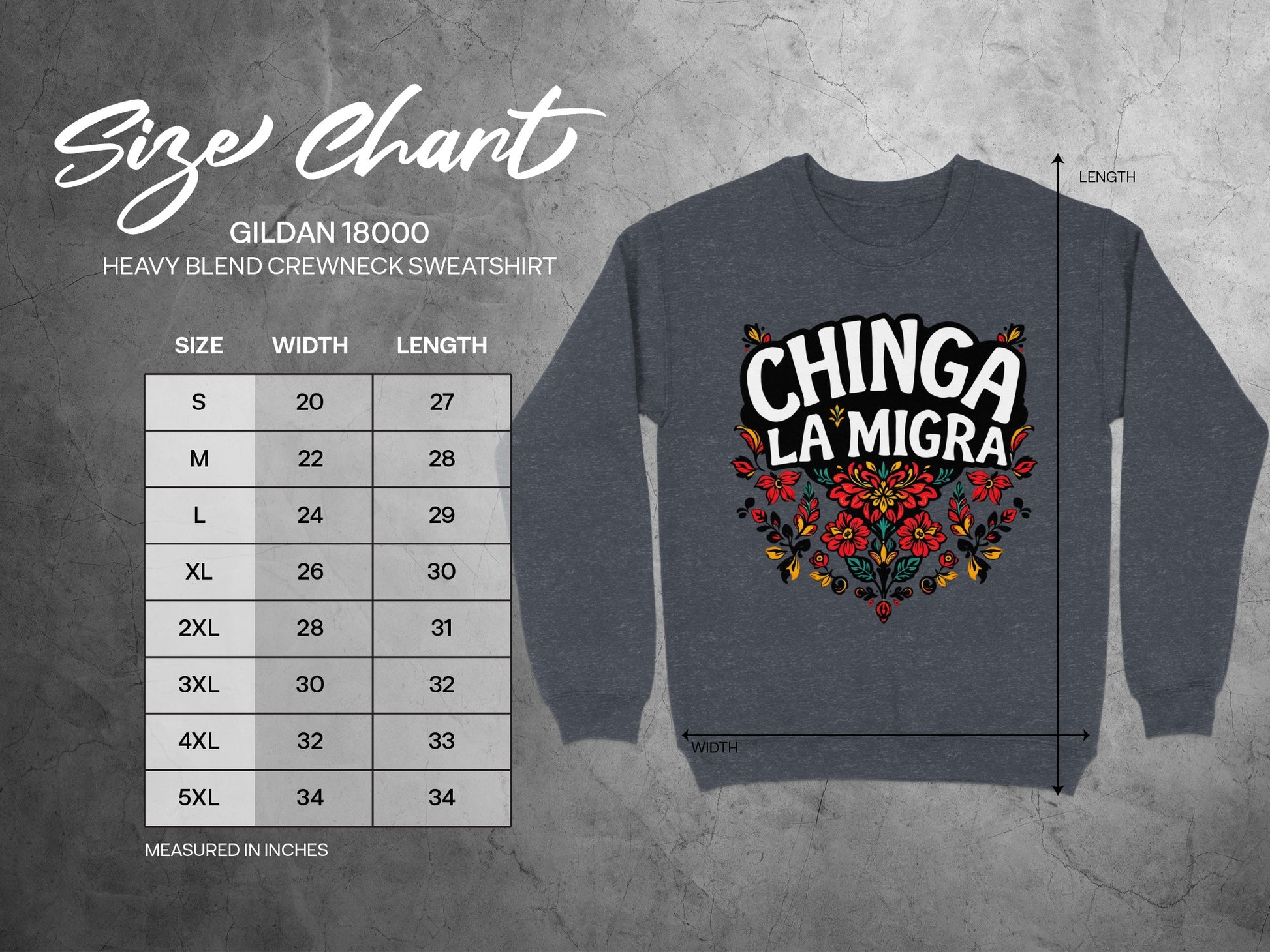 Chinga La Migra Graphic Sweatshirt product type
