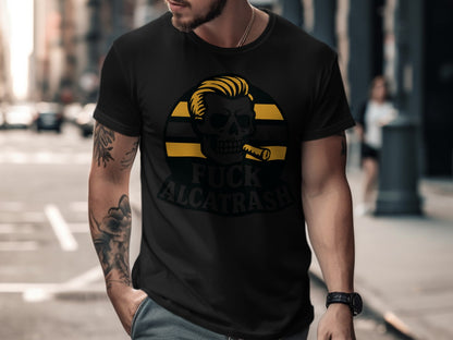Edgy Skull Graphic Tee with Bold Statement product type