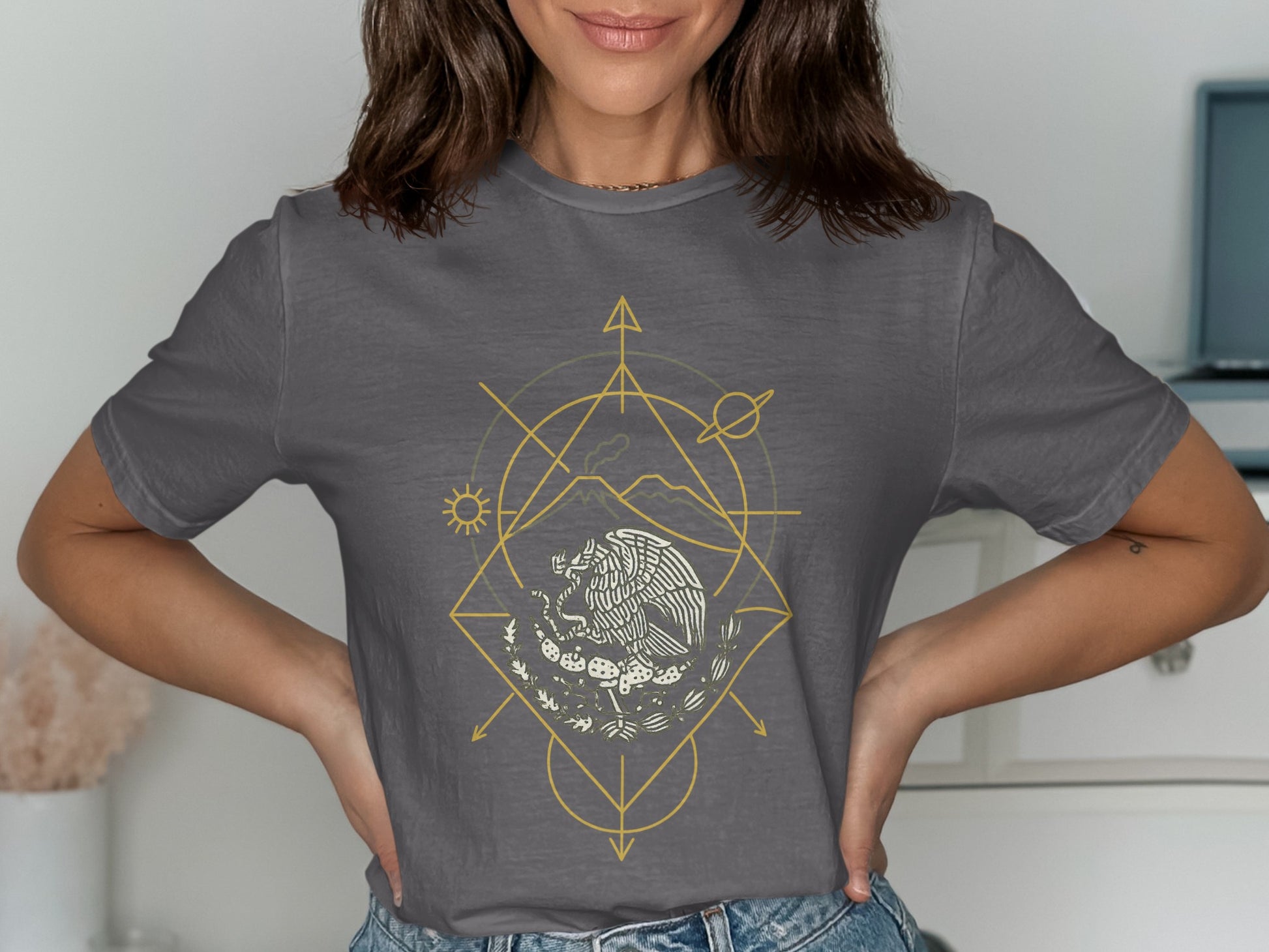 Cosmic Tiger Graphic Print Unisex Casual T-Shirt product type