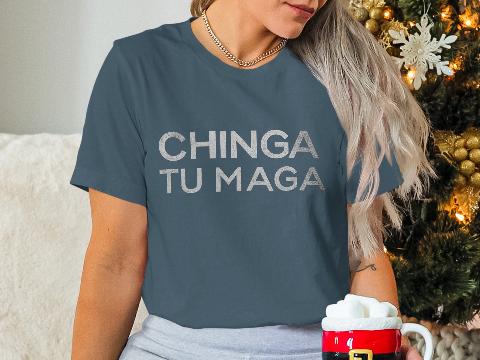 CHINGA TU MAGA Festive Graphic Tee for Holiday Season