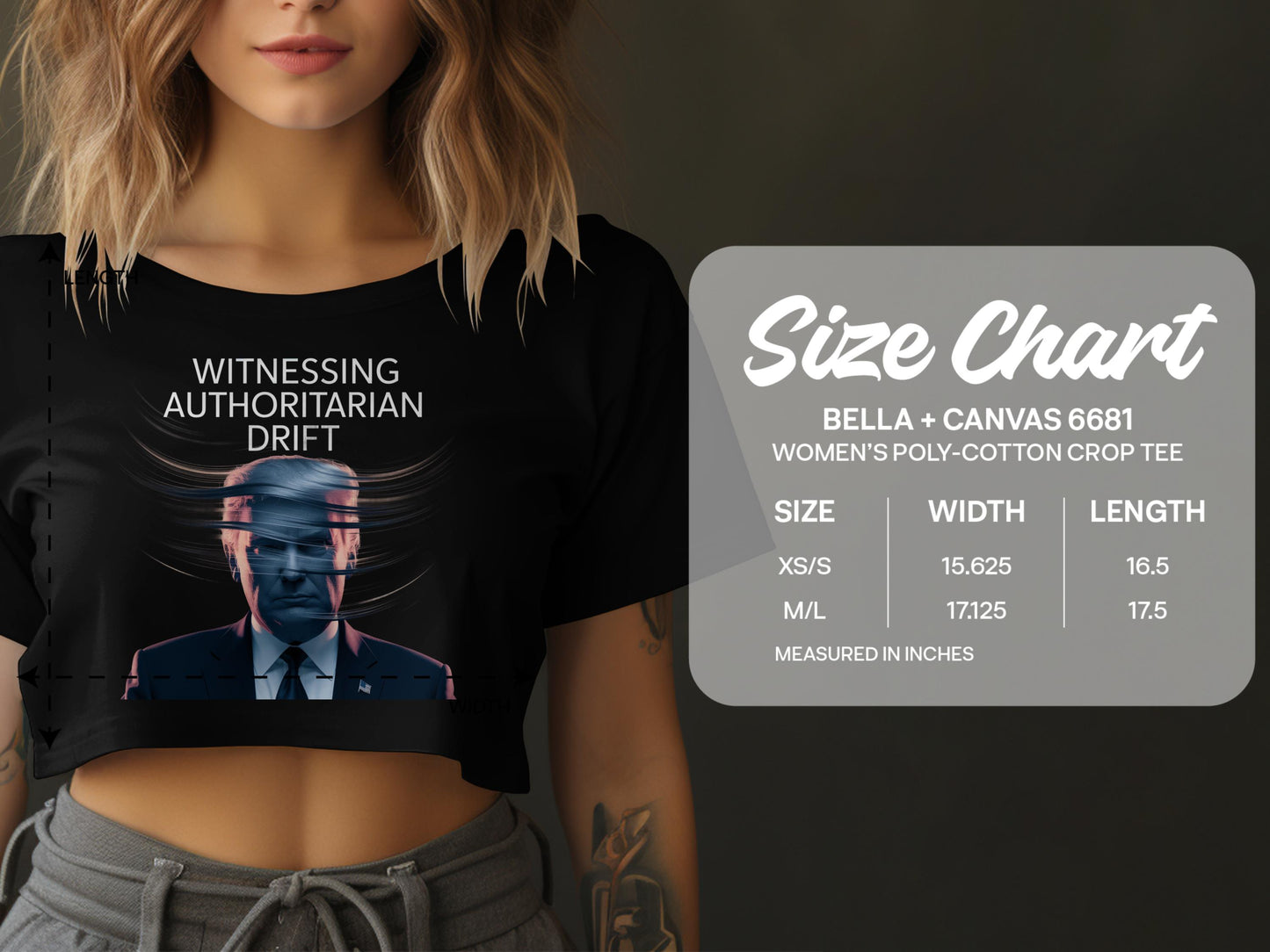 Witnessing Authoritarian Drift Women's Crop Tee product