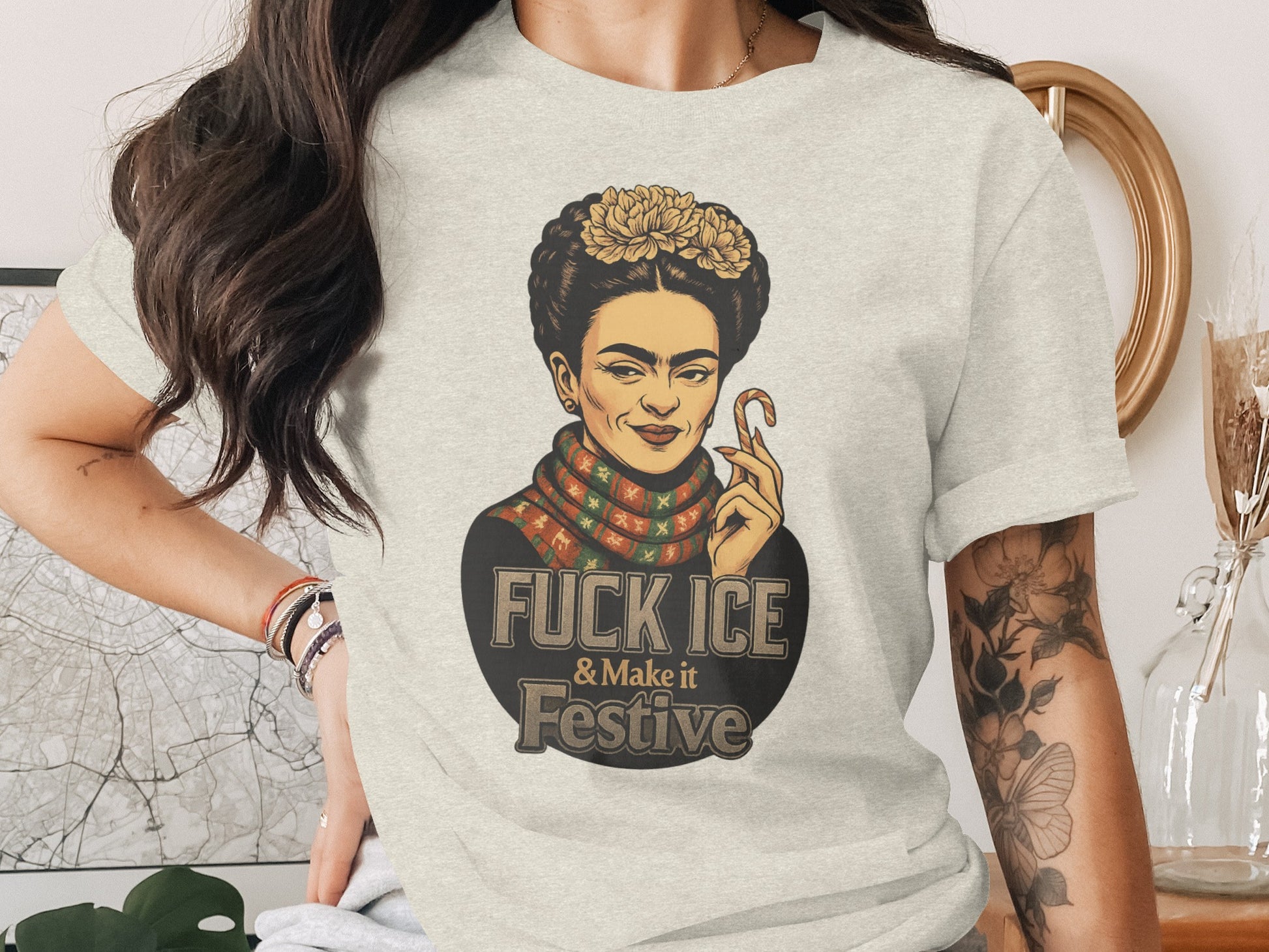 Fuck Ice and Make It Festive Graphic Tee