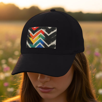Vibrant Chevron Pattern Cap Colorful Hat Unique product type