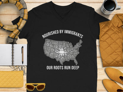 Nourished by Immigrants Our Roots Run Deep Shirt