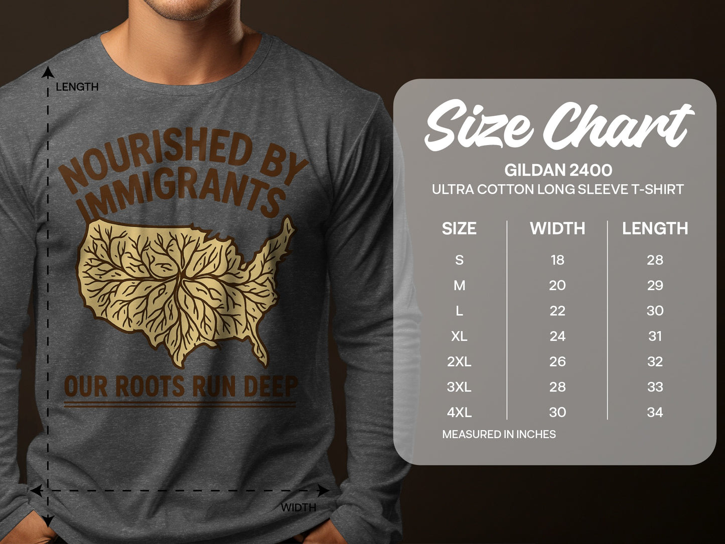 Nourished By Immigrants Long Sleeve T-Shirt