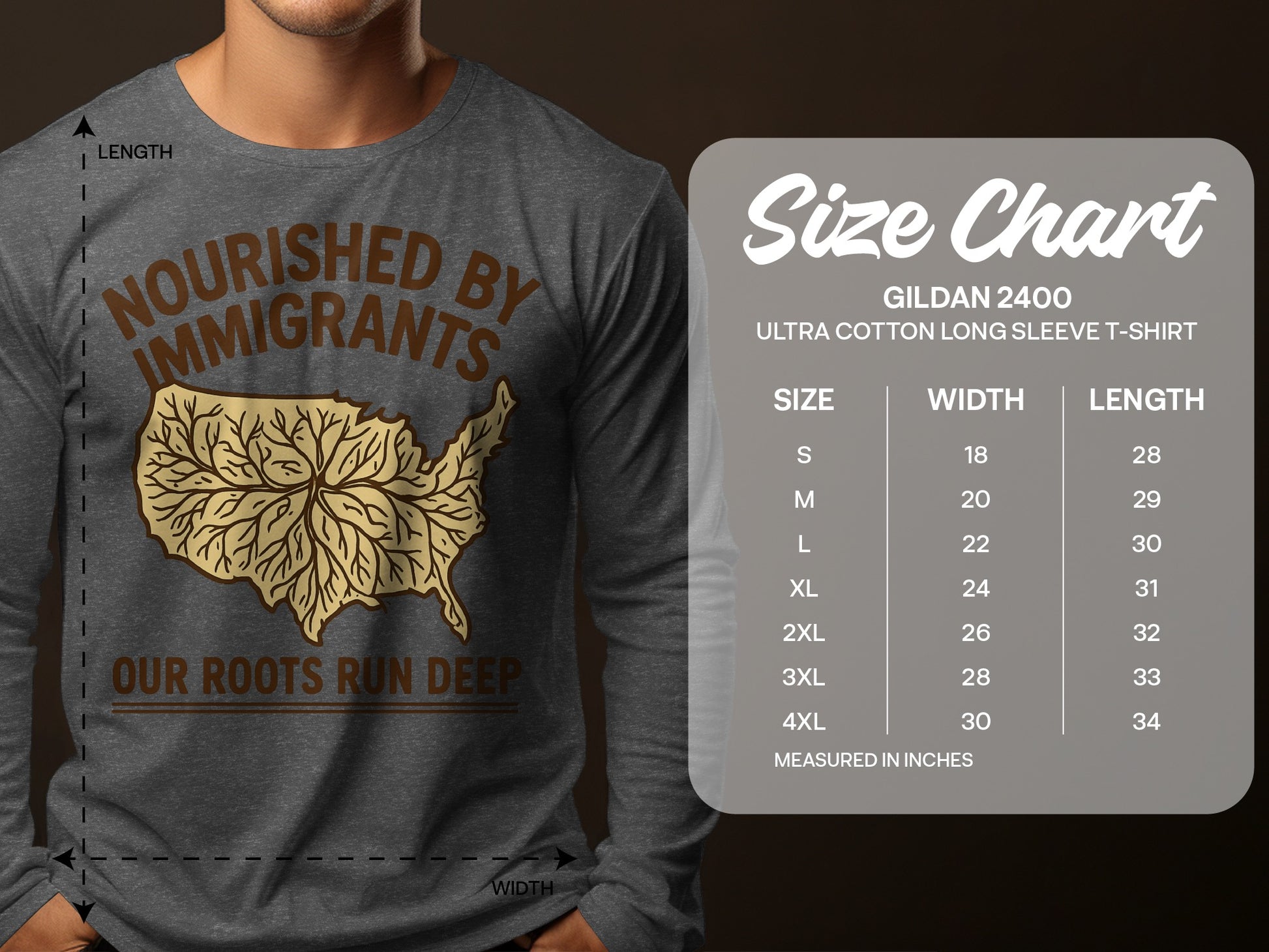 Nourished By Immigrants Long Sleeve T-Shirt