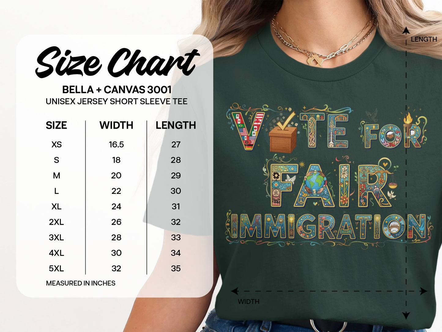 Vote for Fair Immigration Unisex Jersey Short Sleeve