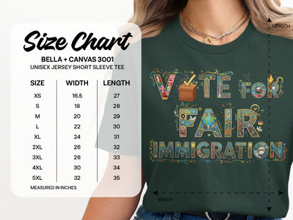 Vote for Fair Immigration Unisex Jersey Short Sleeve