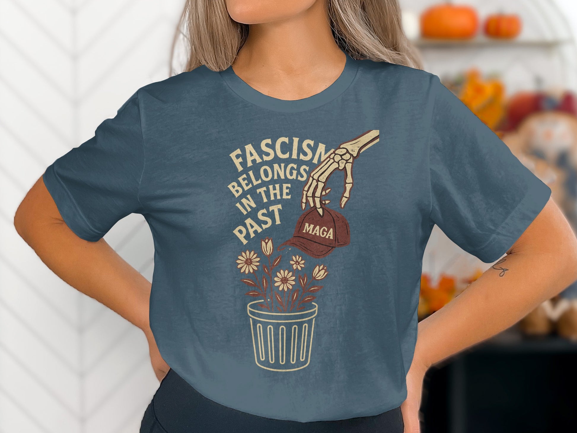 Fascism Belongs In The Past MAGA Hand Shirt product type
