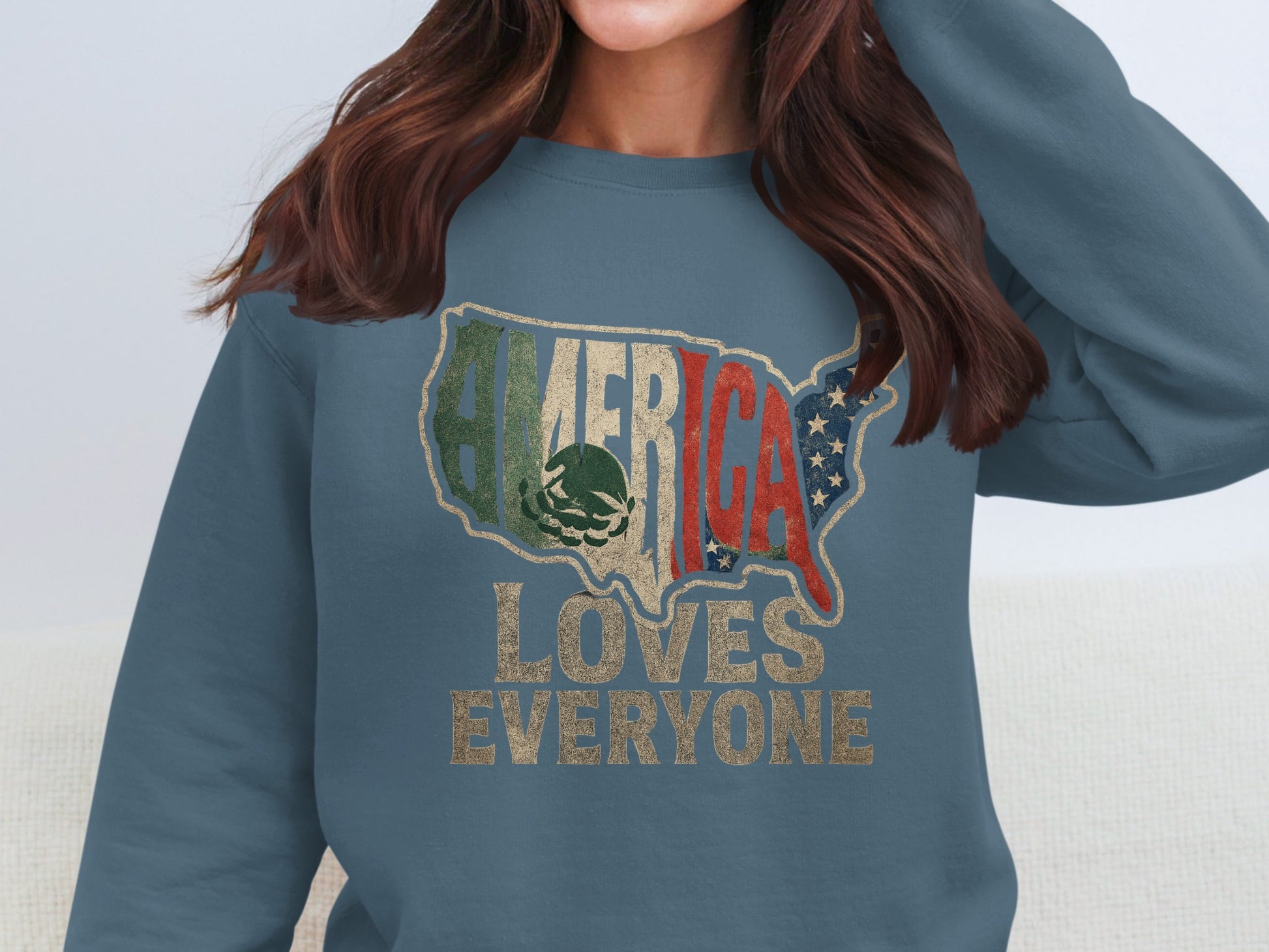 America Loves Everyone Printed Sweatshirt product type