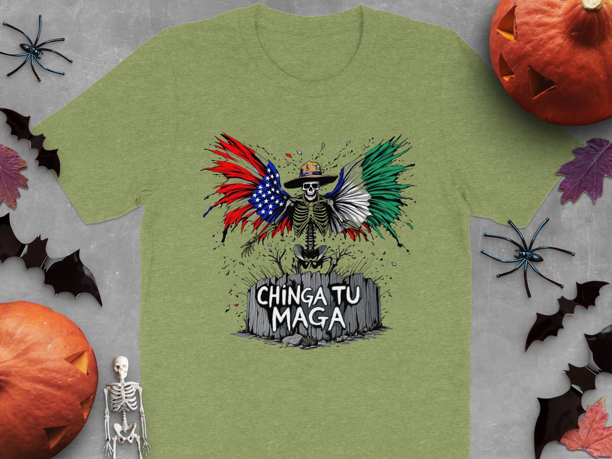 Chinga Tu Maga Skeleton Design Graphic T Shirt product