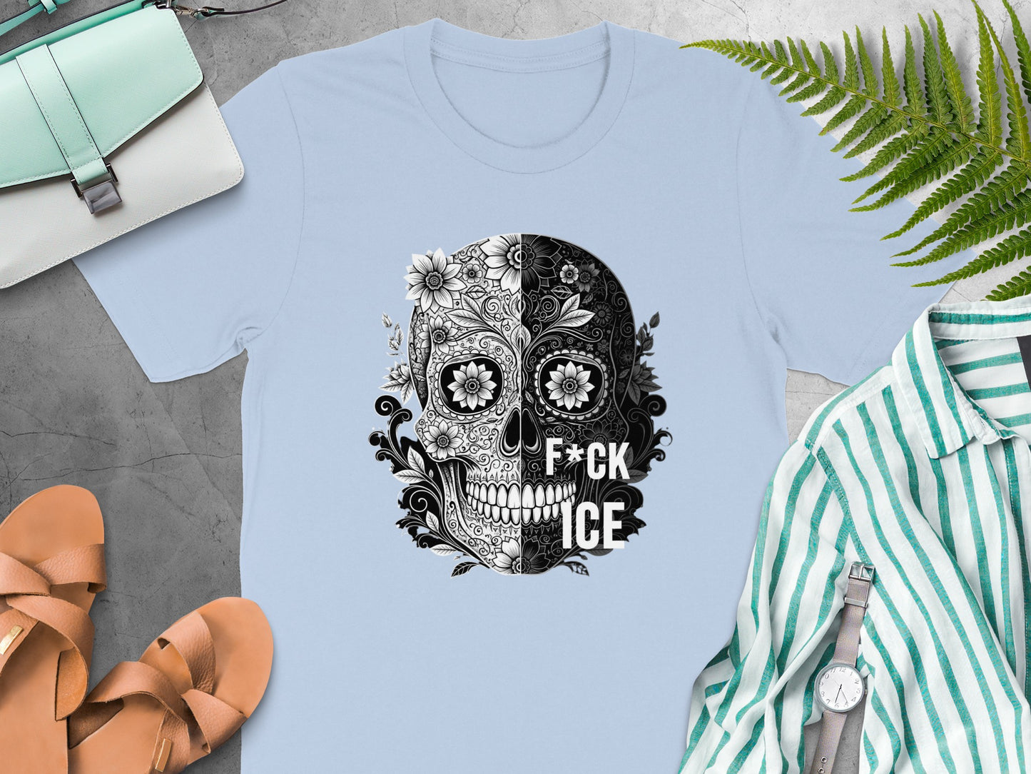Day of the Dead Skull F*ck Ice Graphic T-shirt product type