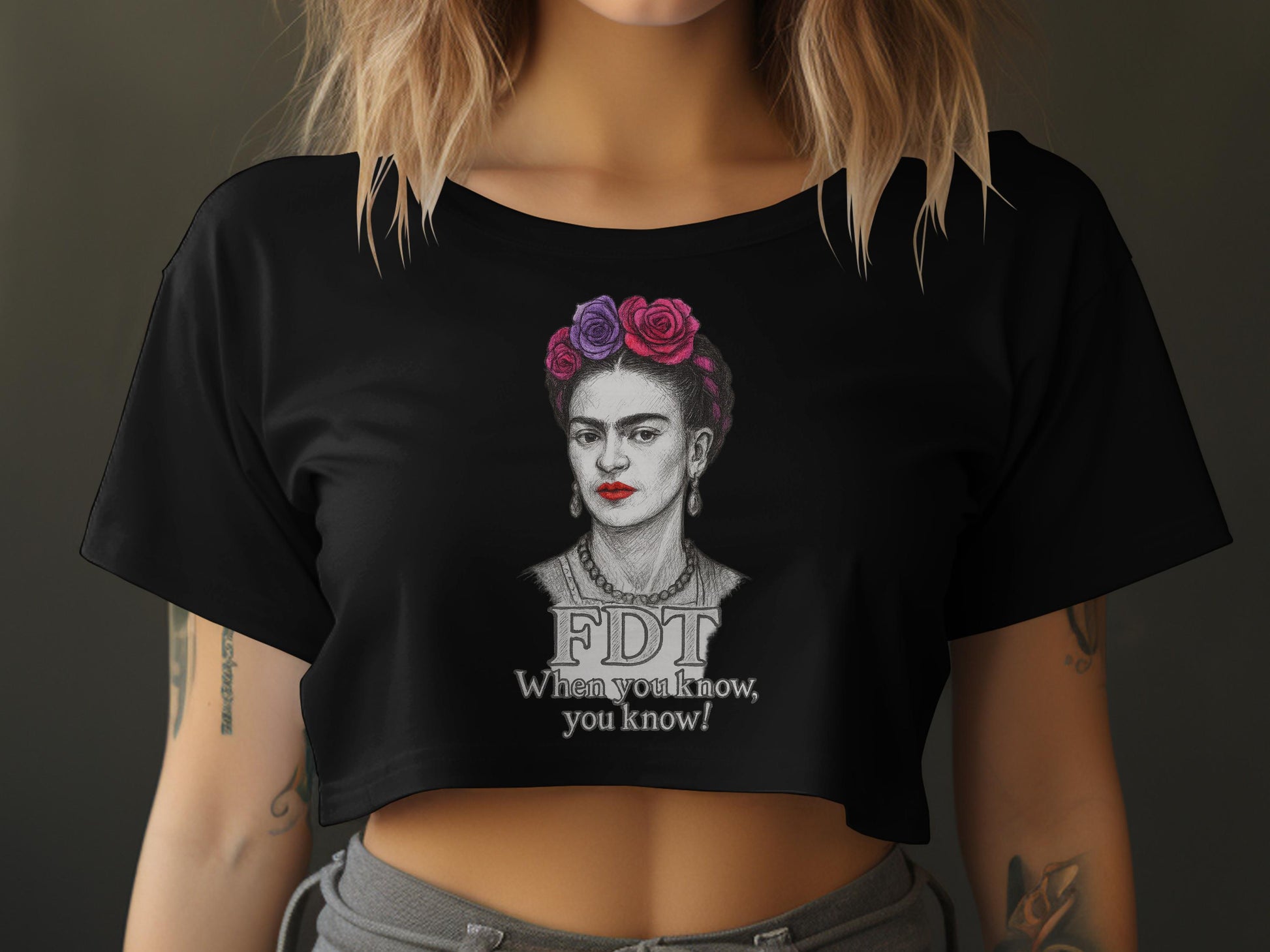 FDT When You Know You Know Graphic Crop Top product