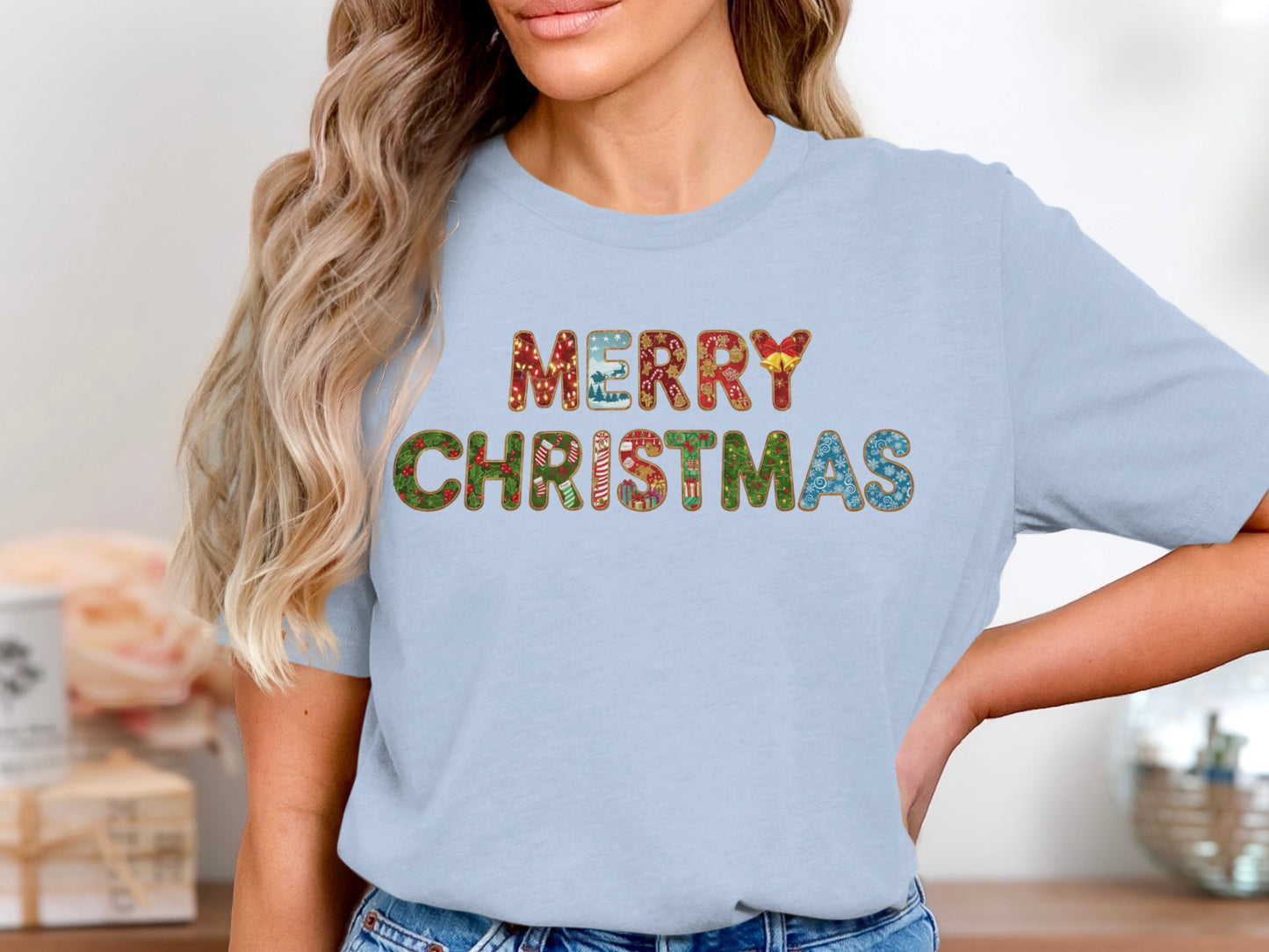 Merry Christmas Graphic Tee Holiday Apparel