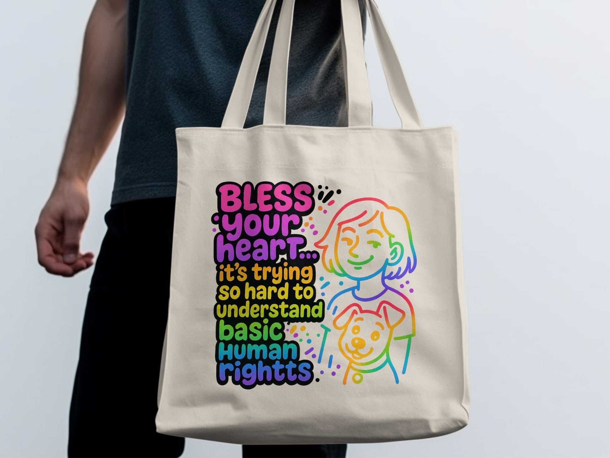 Bless Your Heart Basic Human Rights Tote Bag product type