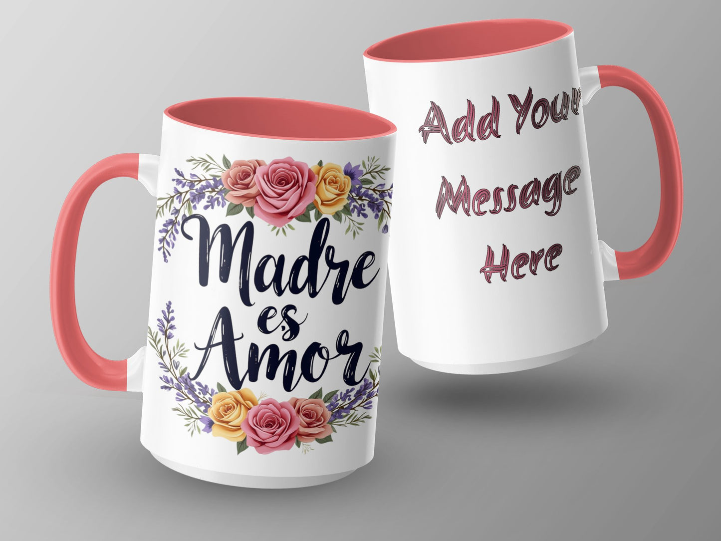 Madre es Amor Floral Customizable Mug product