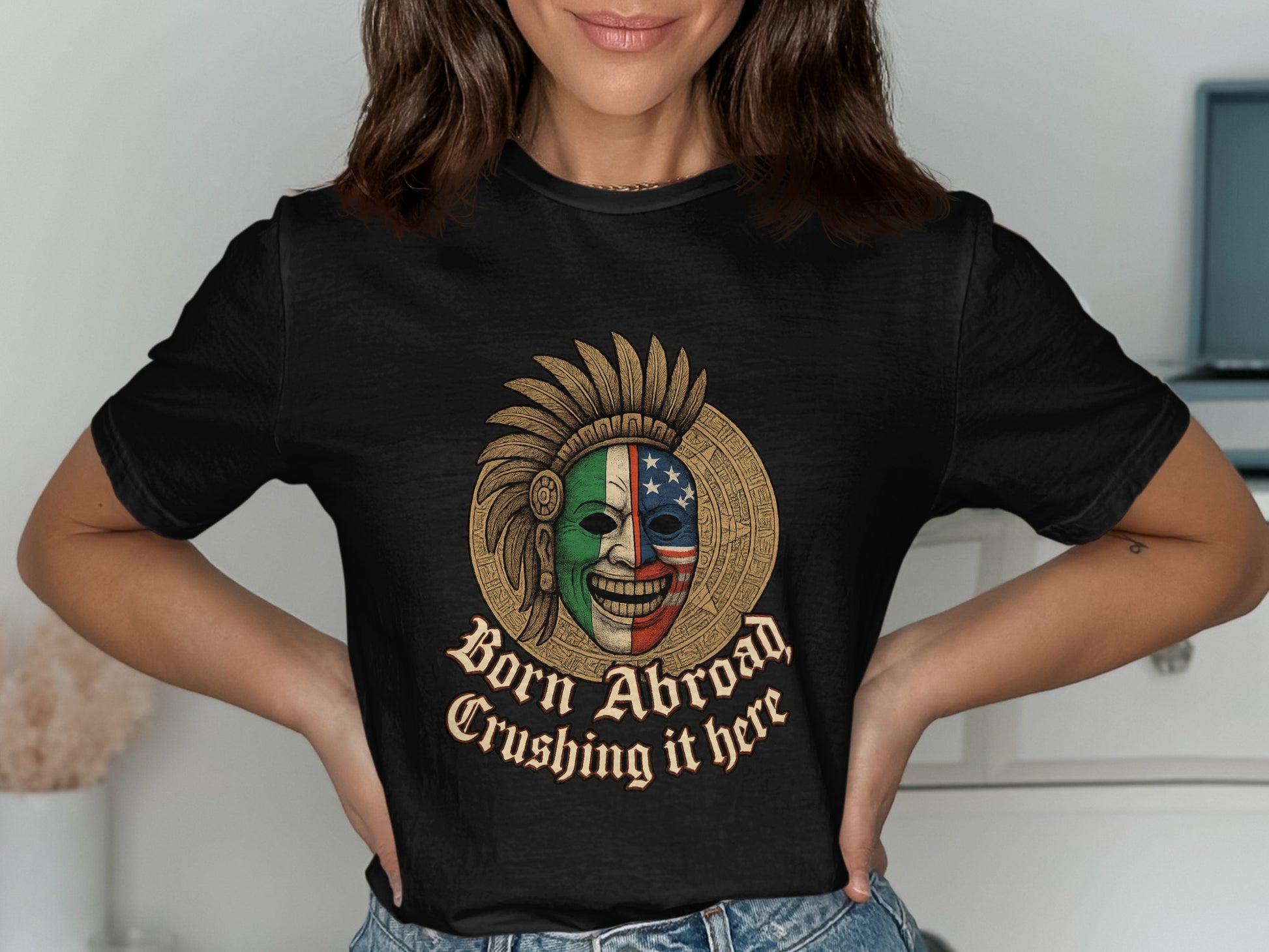 Born Abroad Crushing it Here Graphic Tee product