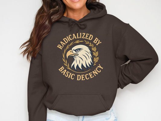 Radicalized By Basic Decency Eagle Hoodie product type