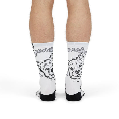 Adorable Dog Face Design Crew Socks for Dog Lovers