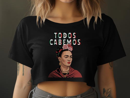 Todos Cabemos Graphic Black Crop Top product