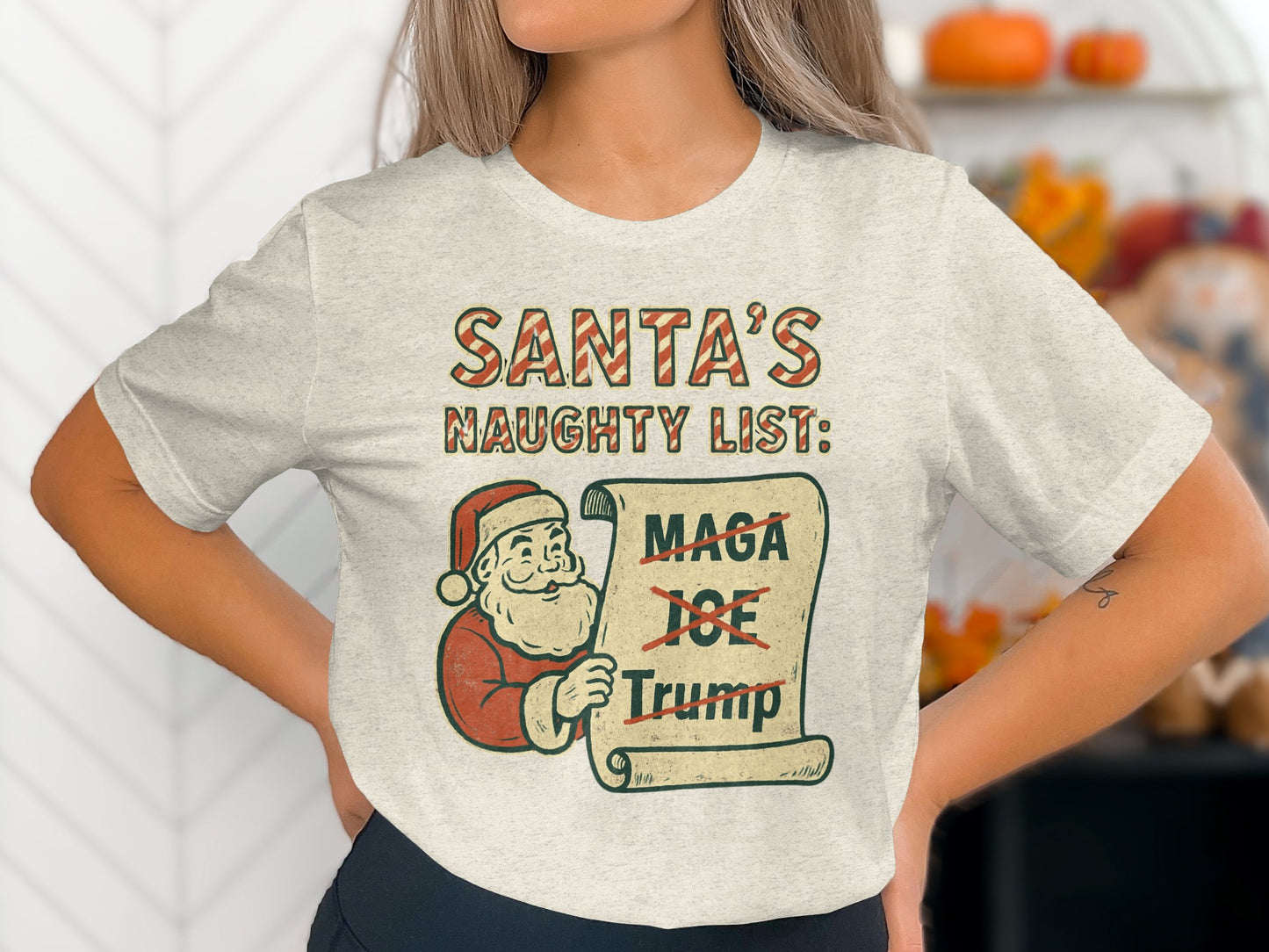 Santa's Naughty List MAGA No Trump Shirt