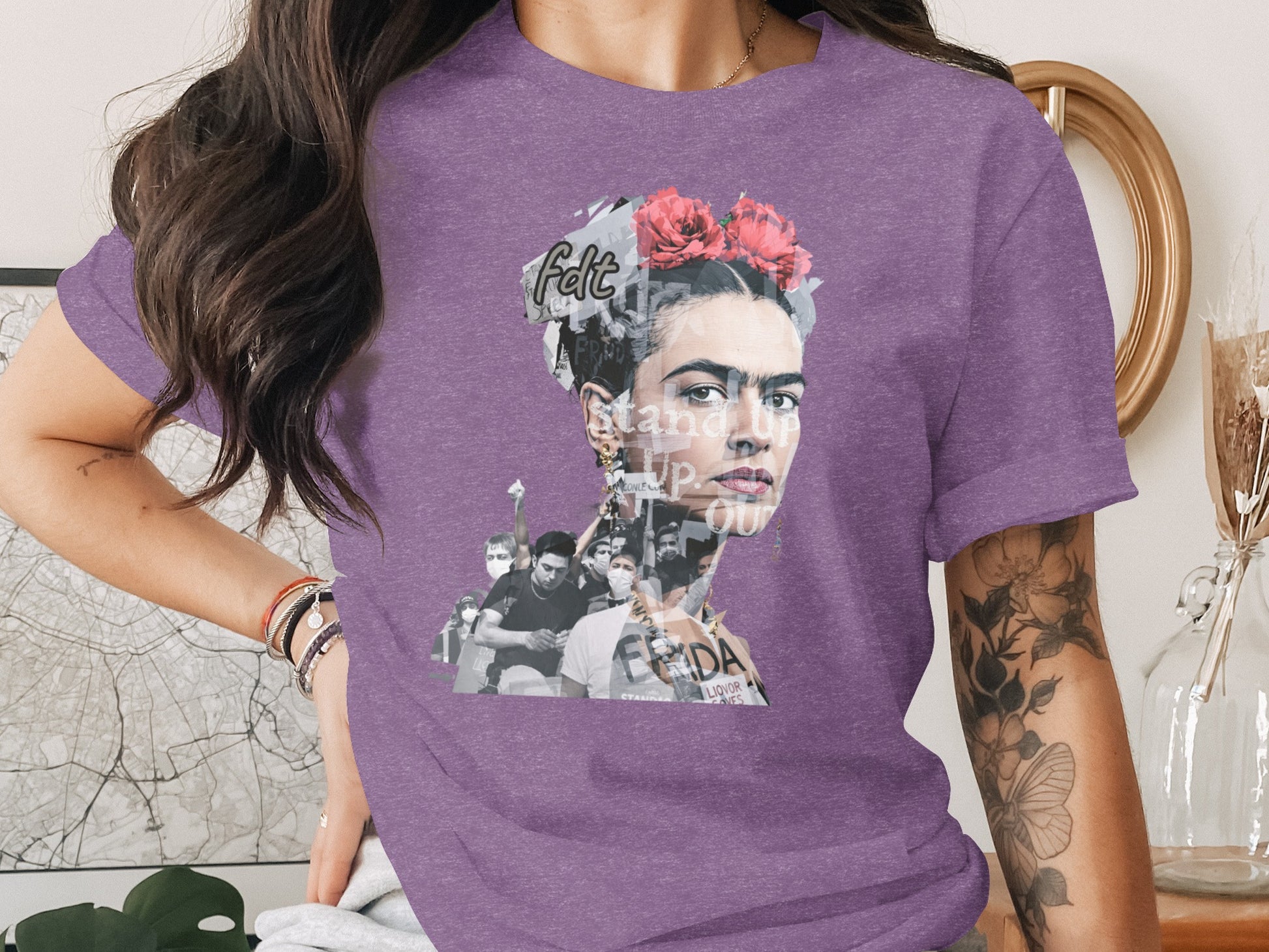 Felt Stand Up Unida Frida Kahlo Graphic T-shirt product type
