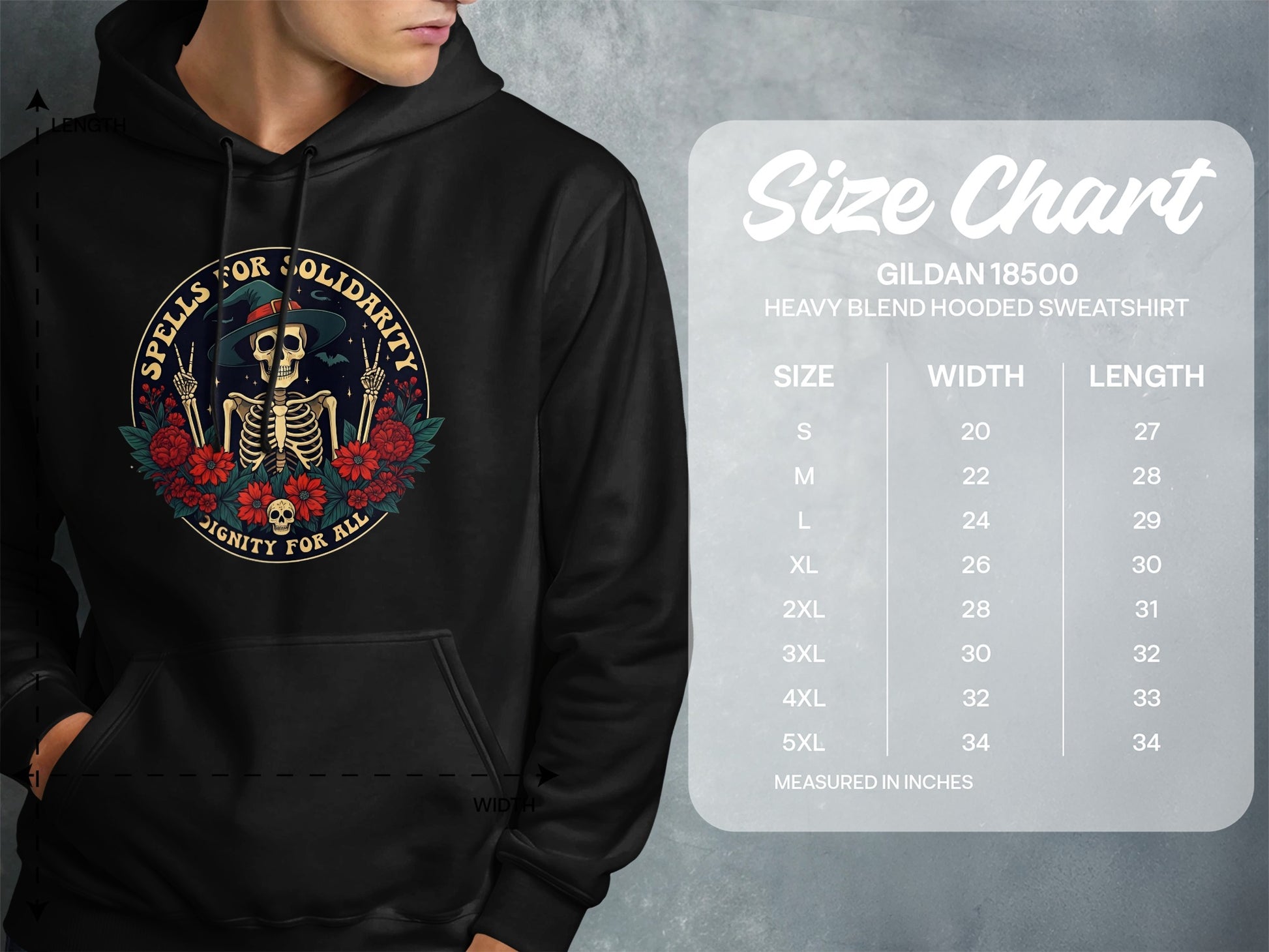 Spells for Solidarity Design Hooded Sweatshirt product