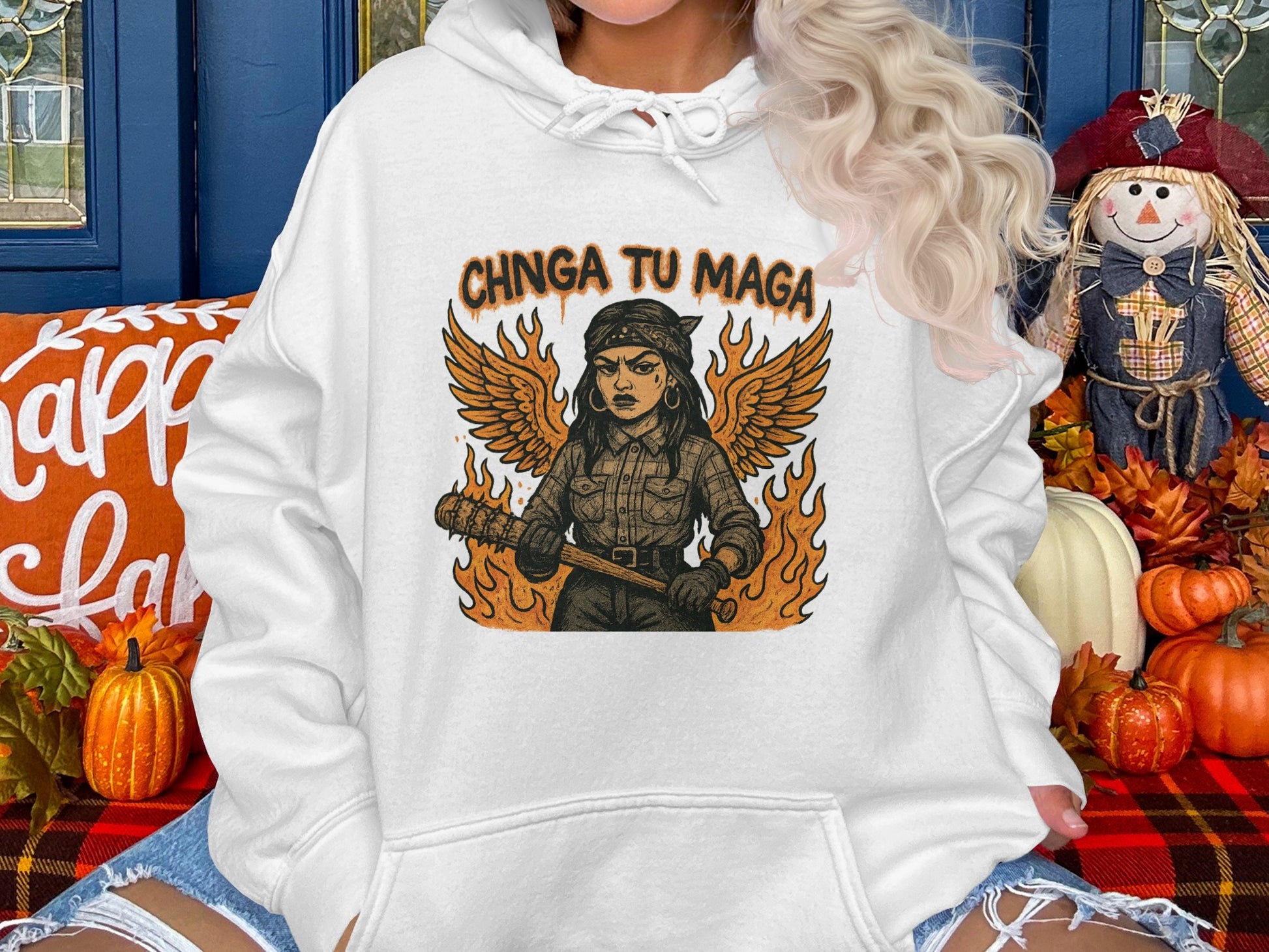 Chinga Tu Maga Graphic Hoodie Clothing Product