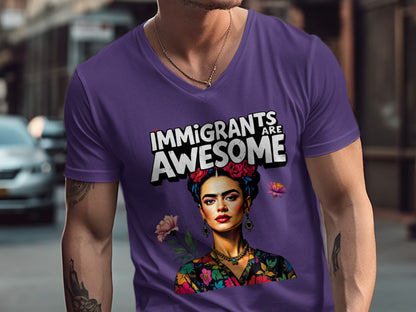 Immigrants Are Awesome Graphic Print T-Shirt