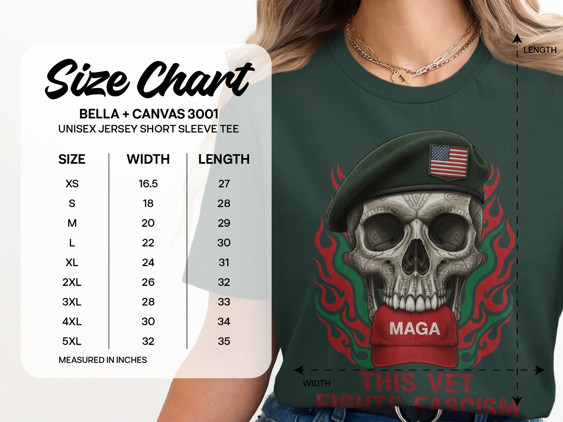 Vintage Skull MAGA This Vet Fights Fascism T-Shirt