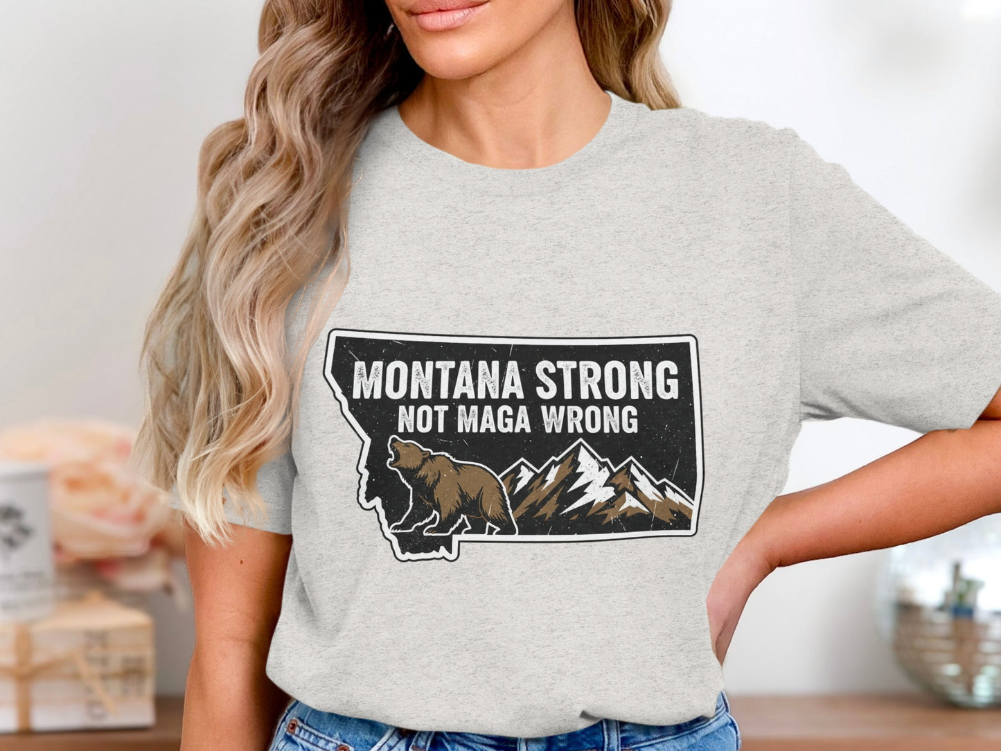 Montana Strong Not Maga Wrong Graphic Tee product