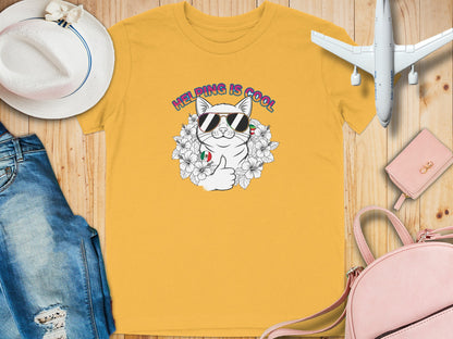 Helping Is Cool Cat with Sunglasses T-shirt product