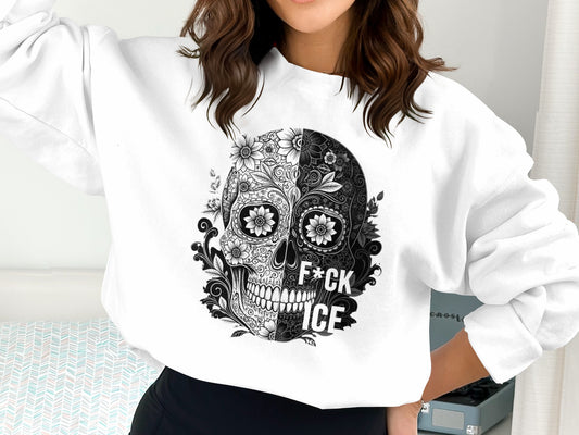 Intricate Skull Graphic Long Sleeve Sweatshirt product