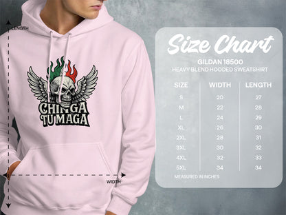 Winged Skull with Flames Printed Hoodie product