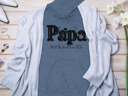 Papa With Custom Names Here Hoodie product type