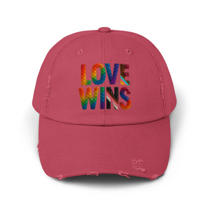 Love Wins Distressed Design Adjustable Cap product