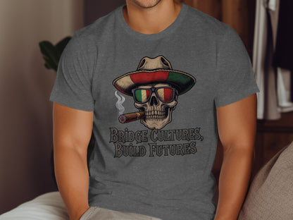 Bridge Cultures Build Futures Skull T-Shirt product