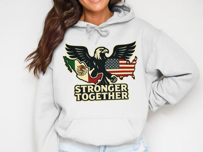 Stronger Together Eagle and Flags Graphic Hoodie product